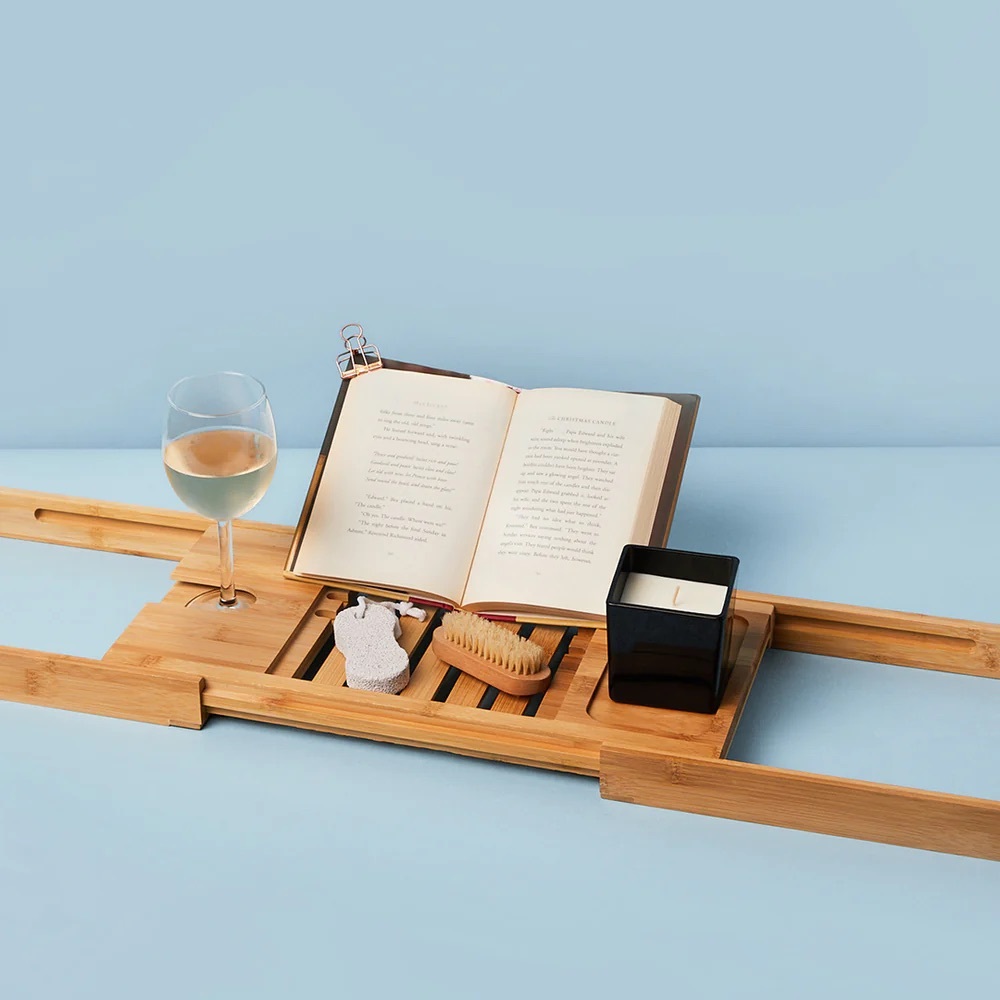 Summer & Rose Expandable 100% Bamboo Bath Caddy